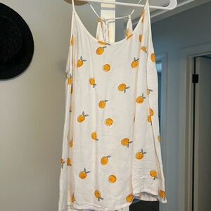 A New Day Orange Print Tank Top